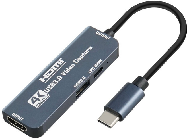 컴스 USB 30 5Gbps PD 100W C타입 HDMI 캡쳐보드, OU169