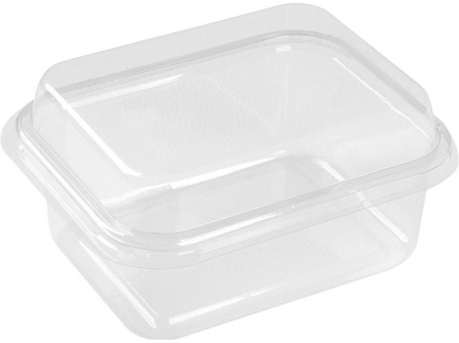 레드캣 PET 직사각 높은 뚜껑 티라미스 보틀 케이스 450ml, 투명, 50개