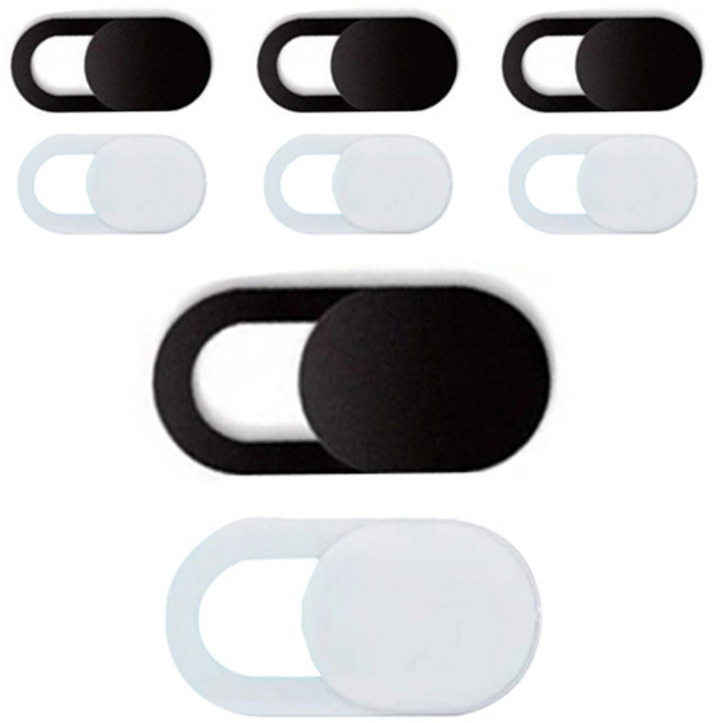 안이네 카메라 사생활 보호 커버 블랙 4p + 화이트 4p 세트 18.7 x 10 mm, 블랙 + 화이트, 1세트