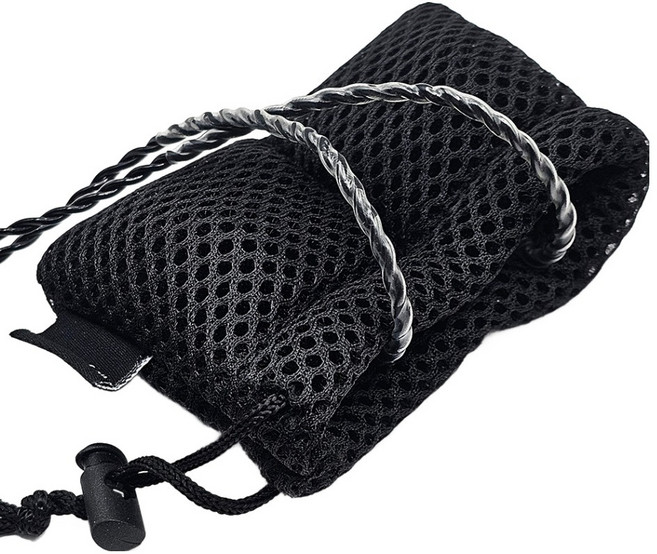 더그랩사운드 이어폰 유닛 보호 파우치, 블랙, 1개