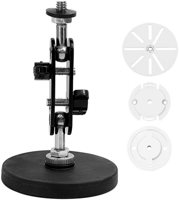 비상 초강력 마그네틱 무타공 더블볼헤드 각도조절 홈캠 CCTV 거치대 중(6.6cm), 1개
