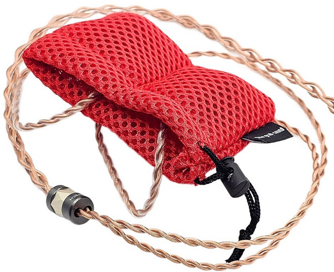 더그랩사운드 이어폰 유닛 보호 파우치, 레드, 1개