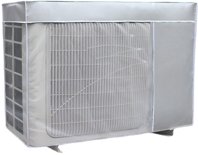 플로우코드 실외기 먼지 자외선 차단 보호 커버, 실버