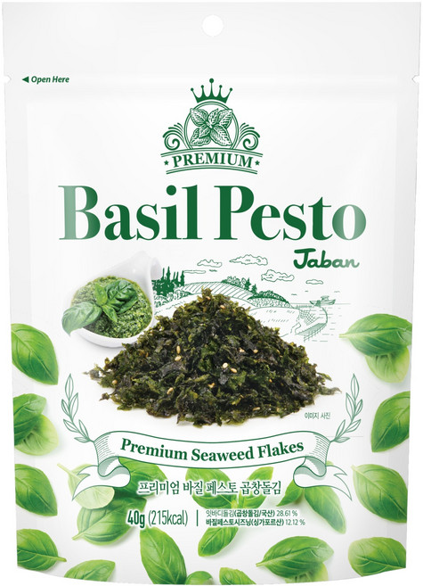갓반찬 프리미엄 바질페스토 김자반, 1개, 40g