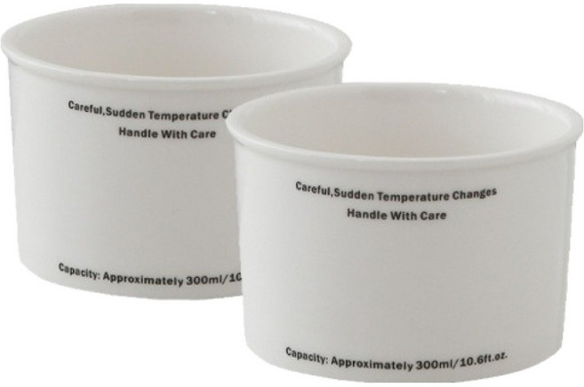 다파랑 심플 레터링 세라믹 종이 낮은 물컵 330ml HJ0244, 혼합색상, 2개