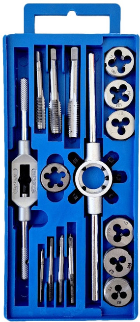 바벨롭 탭다이스 나사산 가공 탭핸들 + 핸드탭 7종 + 다이스핸들 + 다이스 7종 세트, 1세트