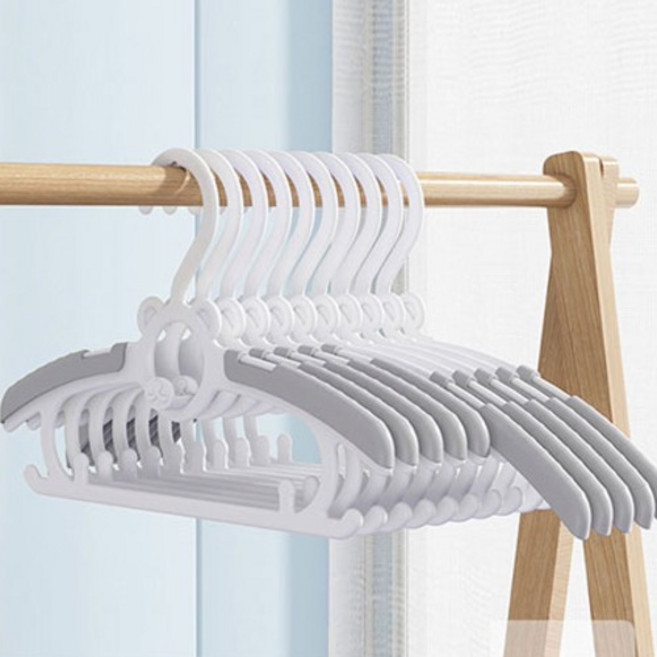 아카시아봉봉 아동용 4단계 길이조절 만능 논슬립 옷걸이, 그레이, 15개