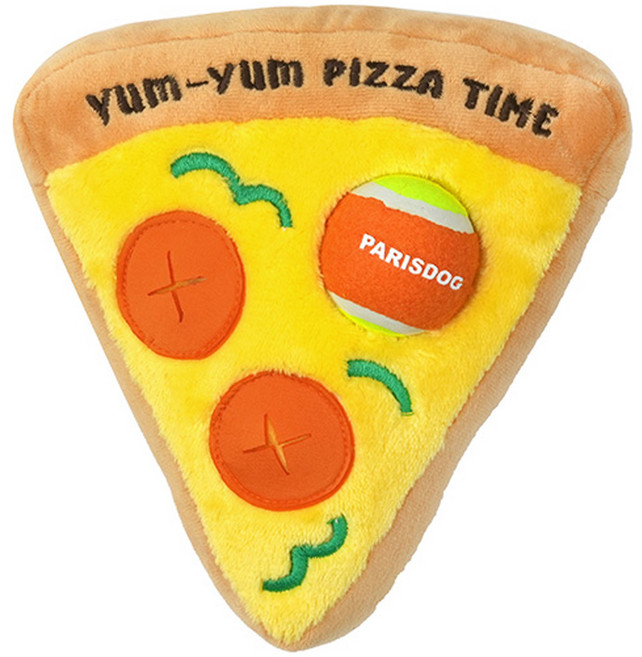 패리스독 강아지 장난감 얌얌 피자 멀티 토이, 혼합색상, 1개