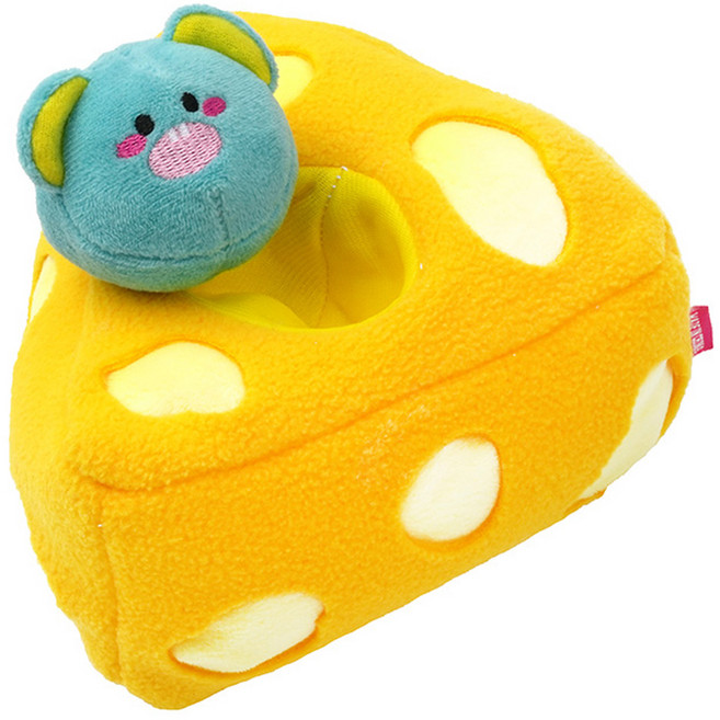 패리스독 강아지 소프트 치즈 멀티 토이, 혼합색상, 1개