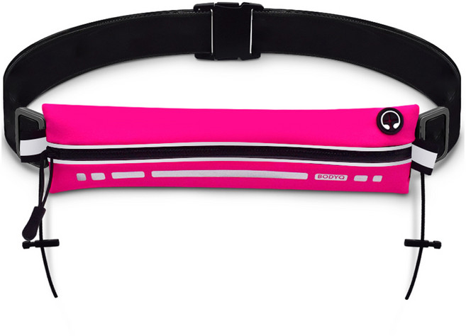 바디큐 런프로 초경량 방수 마라톤 러닝벨트, 핑크, 1개