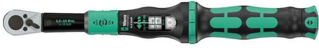 Wera 베라 Click Torque Lock A 6 6.35mm 비트용 정밀 조절 토크 렌치 075691, 1개