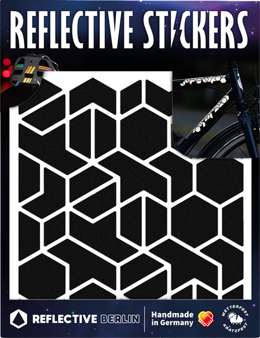 리플렉티브베를린 반사 스티커 Shape Cubes, BLACK, 1개