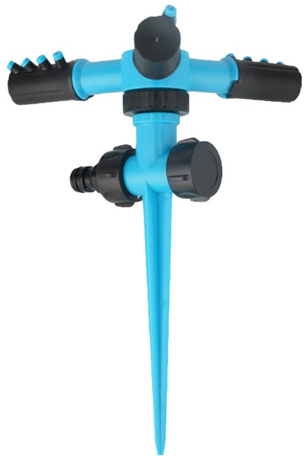 小麥購物 可調式地插噴頭 花園草坪灑水器 L2002, 1個, 藍色