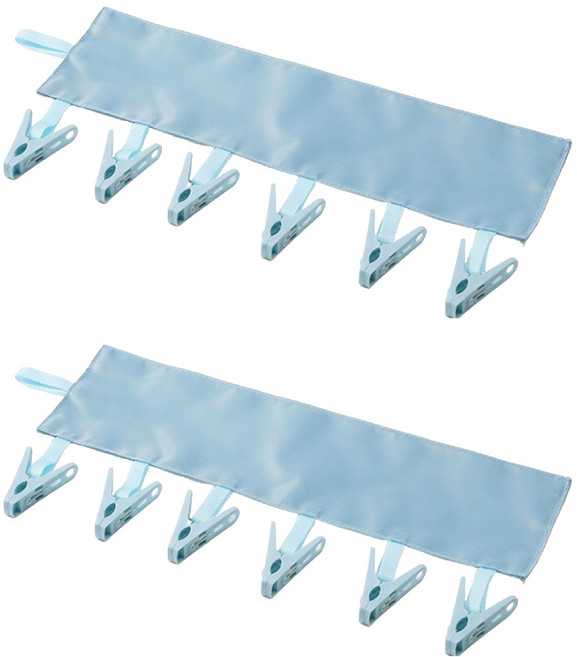 루미온 심플 출장용 빨래집게, 블루, 2개