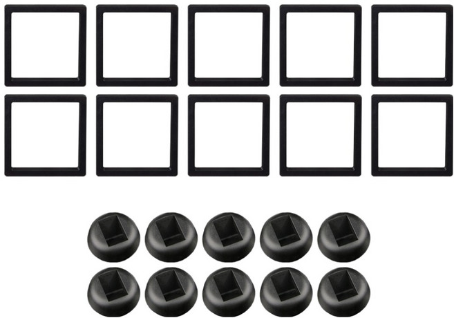 코히모 악세사리 보관함 케이스 선물포장 5W0480, 블랙, 10개