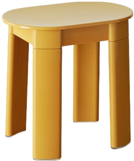 라라하우스 일립스 플라스틱 컬러 스툴, 머스타드, 1개