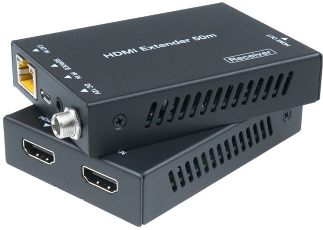 컴스 HDMI 리피터 4K 60Hz 50M 18Gbps 세트, 1세트