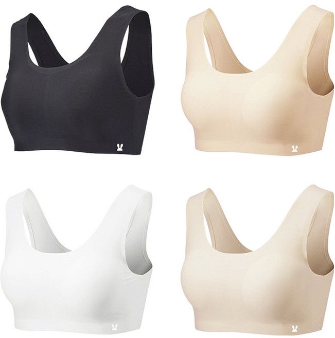 리틀래빗 심리스 U타입 학생 브라 4종 세트
