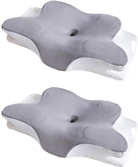 몽슬립 3D 고밀도 메모리폼 경추베개, 혼합색상, 2개
