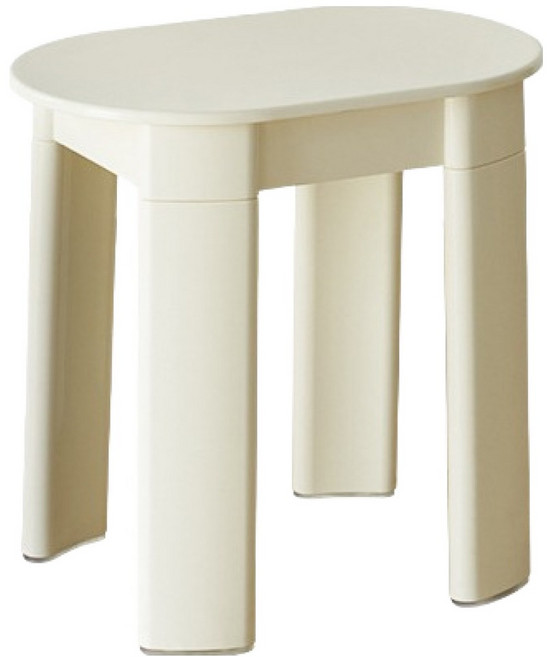 라라하우스 일립스 플라스틱 컬러 스툴, 화이트, 1개