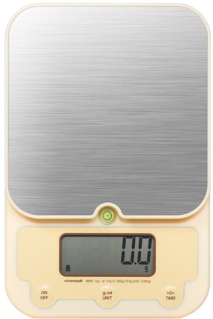비벤자디 스타터 수평계 주방 전자 저울, 혼합색상, VG1-0004, 1kg