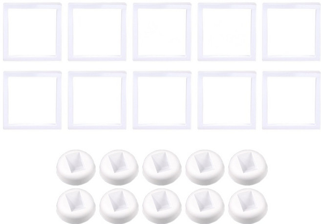 코히모 악세사리 보관함 케이스 선물포장 5W0480, 화이트, 10개