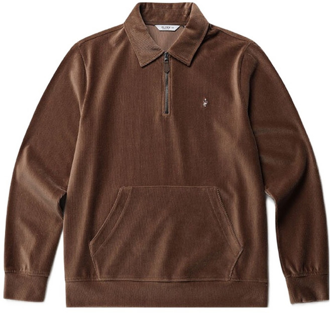 올젠 남성용 코듀로이 반집업 맨투맨 ZOD4TU1306