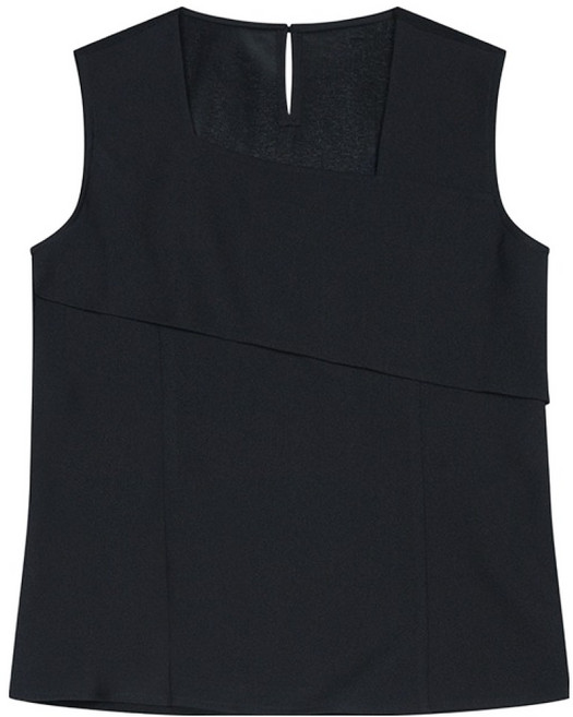 SI FASHION 女款斜裁無袖罩衫 SKBAE2458