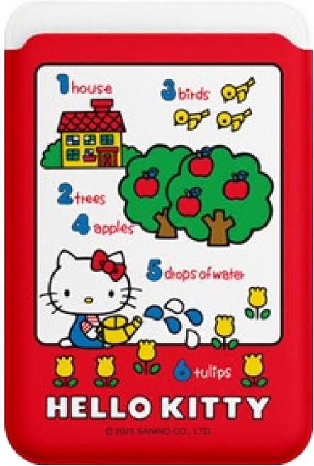 엠픽 헬로키티 레시피 3장 수납 맥세이프 카드슬롯 무광, 레드, 1개