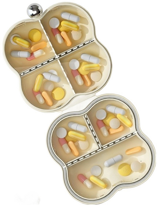 휴대용 약통 영양제 보관함 크림, 1개