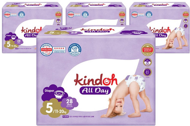 킨도 프리미엄 뉴올데이 밴드형 기저귀 남여공용 특대형, 5단계, 112매