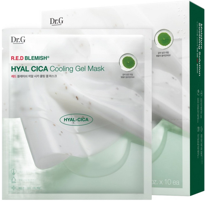 닥터지 레드 블레미쉬 히알 시카 쿨링 겔 마스크, 10개입, 1개