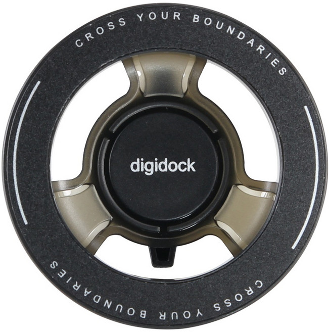 digidock 迪克車架 MagSafe透明黑環形磁鐵頭車用手機架 MSC-04, 黑色, 1個