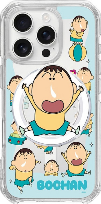 Design Skin 蠟筆小新 MagSafe 手機殼 + 手機支架組合