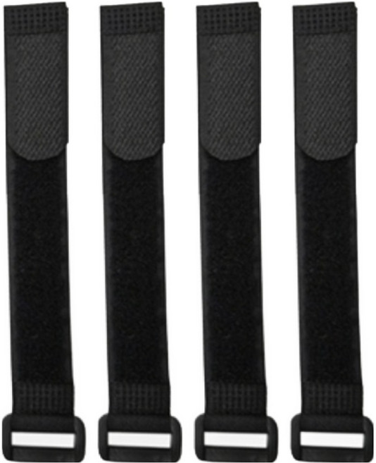 피플피 넓은 광폭 벨크로 고정 스트랩, 4개, 블랙
