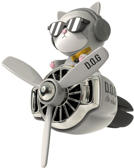 도그독 프로펠러 차량용 고양이 네오 송풍구 방향제 본품 + 리필 2p, 1개, 화이트솝