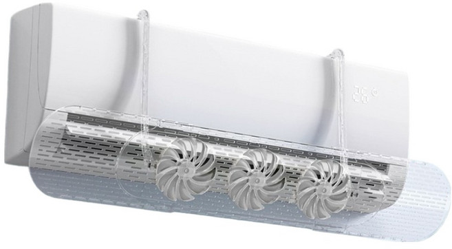 하태스몰 바람이 적절히부는 다양한 디자인 에어컨바람막이 화이트 블레이드 세 날개 에어컨 바람막이, 1개