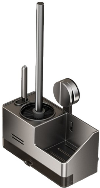 HOUDER 吸盤式多功能馬桶刷, 1個, 槍灰