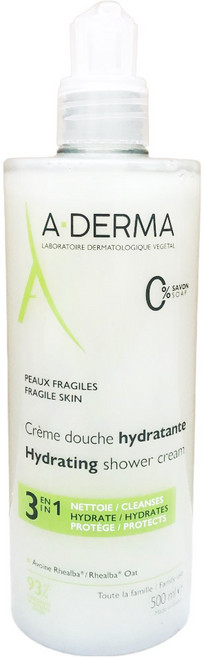 A-DERMA 艾芙美 燕麥泡沫潔膚凝膠 一般型, 500ml, 1瓶
