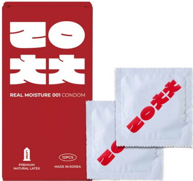 리얼촉촉 001 일반형 콘돔, 12개입, 1개