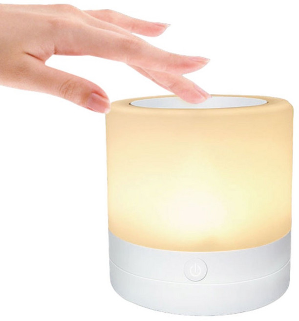 小麥購物 LED7彩氛圍拍拍小夜燈, 白色