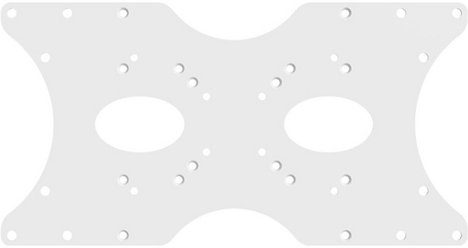 더함 TV 모니터 스탠드 VESA 확장 브라켓 화이트 400 x 200 mm, 1개, MSV42-251L-W