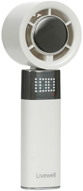 리브웰 토네이도 냉각 휴대용 손선풍기, LHF-C100W, 화이트