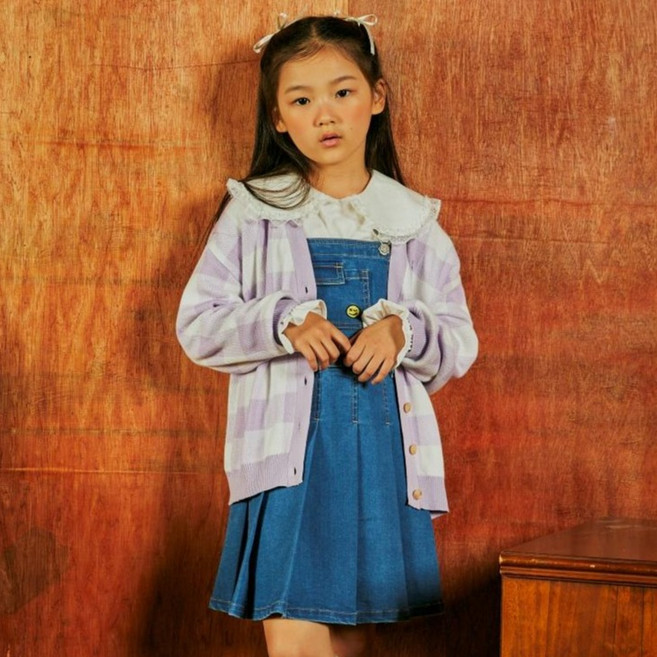 에스핏 여아용 멜빵 외주름 원피스