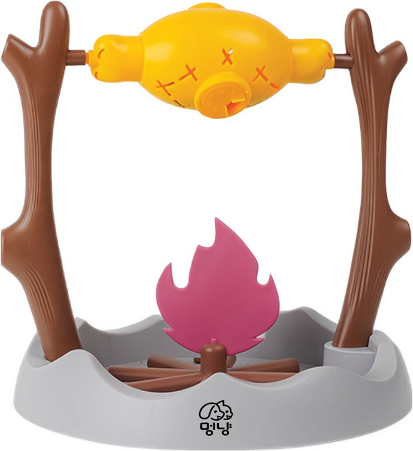 멍냥 반려동물 회전식 장작 바베큐구이 장난감, 혼합색상, 1개