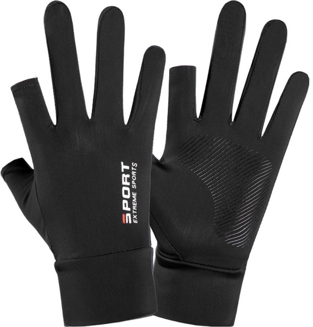 액티제노 스마트폰터치 스포츠 논슬립 장갑, 블랙, 1개