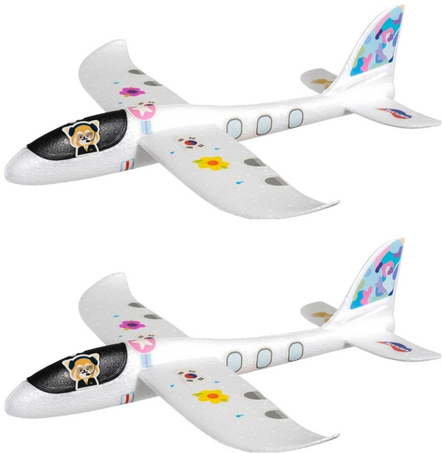 민화샵 스티로폼 글라이더 장난감 UDOOM0150, 비행기, 2개