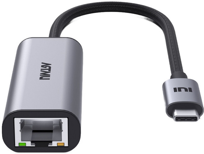 아트뮤 USB C타입 기가랜 이더넷 어댑터 케이블 노트북용, 20cm, 1개, C타입이더넷-메탈그레이