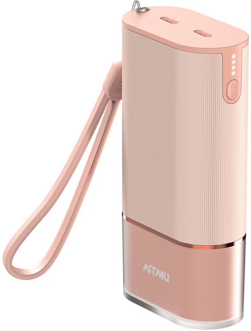 아트뮤 PD 30W PPS 초고속충전 미니 보조배터리 10000mAh C타입, IB220, 핑크