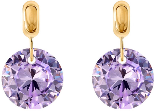 GOLDPANG 女款 18K Violeta 日常現代奢華薰衣草耳環